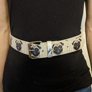 White Pug Face Belt - Rue21